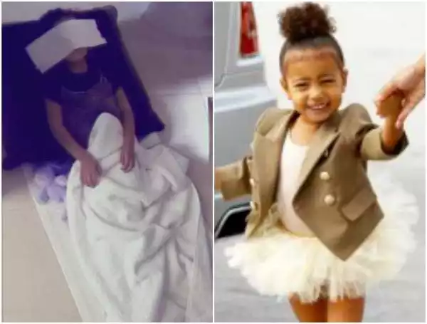 See What Kim Kardarshian Caught Her Little Daughter, North West Doing Into Her Room (Photos)